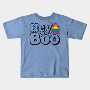 Hey Boo halloween ghost pride Kids T-Shirt